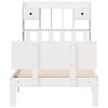 vidaXL Lit biblioth&egrave;que sans matelas blanc 75x190cm bois de pin massif