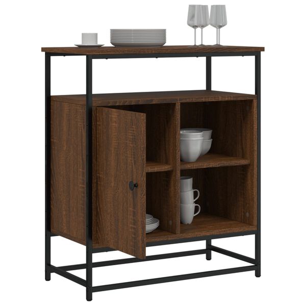 vidaXL Buffet chêne marron 69x35x80 cm bois d'ingénierie