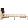 vidaXL Cadre de lit Marron et noir 140 x 190 cm Bois massif en pin