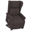vidaXL Fauteuil de massage Marron fonc&eacute; Tissu