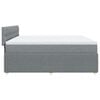 vidaXL Sommier &agrave; lattes de lit avec matelas Gris clair 200x200cm Tissu