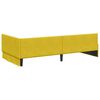 vidaXL Cadre de lit d'angle Jaune 90 cm x 190 cm VeloursetContreplaqu&eacute;