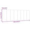 vidaXL Coussin de t&ecirc;te de lit Hanko bleu 120 cm tissu