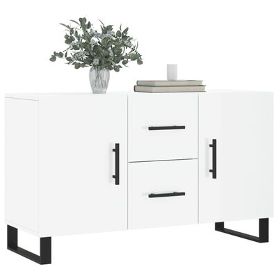 vidaXL Buffet blanc brillant 100x36x60 cm bois d'ingénierie