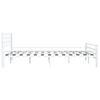 vidaXL Cadre de lit et tête de lit sans matelas blanc 160x200 cm métal