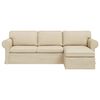 vidaXL Canap&eacute; Cr&egrave;me Dimensions globales: 245 x 138 x 80 cm (l x P x H)