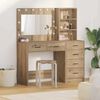 vidaXL Table de Toilette Marron 78.5 x 41 x 135 cm Bois d'ing&eacute;nierie