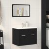 vidaXL Ensemble de meubles salle de bain 2 pcs ch&ecirc;ne noir