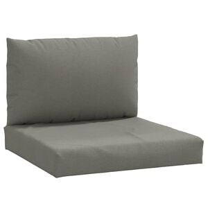 vidaXL Coussins de palette lot de 2 gris fonc&eacute; m&eacute;lang&eacute; tissu