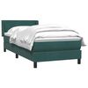 vidaXL Sommier &agrave; lattes de lit et matelas vert fonc&eacute; 80x210 cm velours
