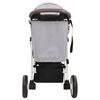 vidaXL Poussette b&eacute;b&eacute; &agrave; 3 roues Gris et noir