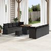 vidaXL Ensemble de canap&eacute; de jardin avec coussin Noir 80 x 80 x 71 cm