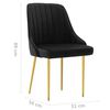 vidaXL Chaises &agrave; manger lot de 4 noir velours