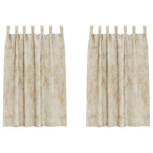 vidaXL Rideaux en velours 2 pc Cr&egrave;me 175 x 140 cm Velours
