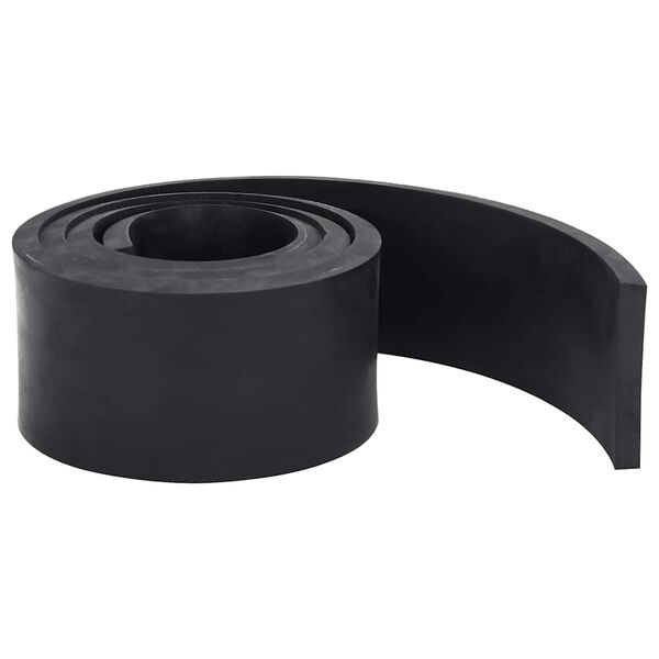 vidaXL Bordure en caoutchouc de chasse-neige noir 180x8x1 cm