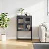 vidaXL Buffet haut noir 68x39x107 cm acier