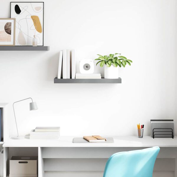 vidaXL &Eacute;tag&egrave;re murale flottante gris 60x23,5x3,8 cm MDF