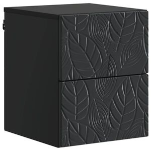 vidaXL Cabinet de chevet mural Noir 34,5 x 33 x 40 cm