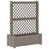 vidaXL Grand pot avec trellis Gris 99,5 x 43 x 133,5 PP