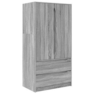 vidaXL Armoire Gris Sonoma 79,5 x 49 x 156 cm Bois d&rsquo;ing&eacute;nierie