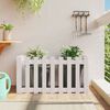 vidaXL Lit sur&eacute;lev&eacute; de jardin design de cl&ocirc;ture 100x50x50cm pin massif