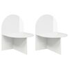 vidaXL Table de chevet 2 pc Blanc brillant 48 x 49 x 65 cm