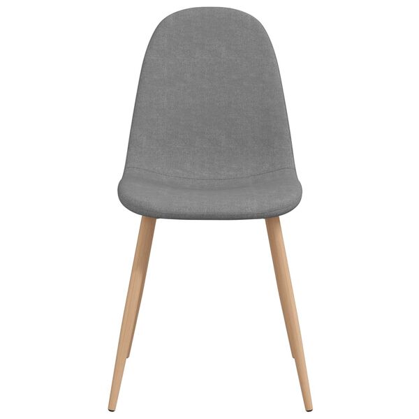 vidaXL Chaises &agrave; manger lot de 4 gris clair tissu