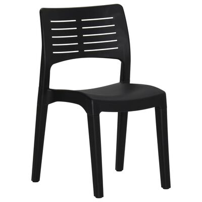 vidaXL Chaises de jardin lot de 2 Anthracite Polypropylène