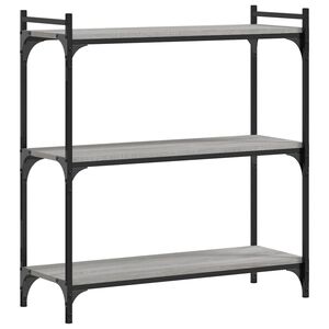 vidaXL Biblioth&egrave;que 3 niveaux sonoma gris 80x30x86cm bois d'ing&eacute;nierie