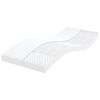 vidaXL Matelas en mousse blanc 90x200 cm 7 zones duret&eacute; 20 ILD