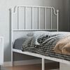 vidaXL T&ecirc;te de lit m&eacute;tal blanc 90 cm