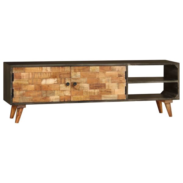 vidaXL Meuble TV Bois de manguier massif 140 x 30 x 45 cm