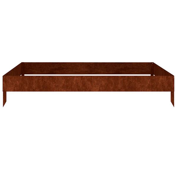 vidaXL Lit sur&eacute;lev&eacute; de jardin 100x100x18,5 cm acier corten