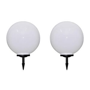 vidaXL 2 pcs Lampes d'all&eacute;e d'ext&eacute;rieur &agrave; LED 50 cm et piquet au sol