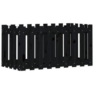 vidaXL Lit sur&eacute;lev&eacute; de jardin design de cl&ocirc;ture 100x50x50cm pin massif