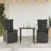 vidaXL Ensemble &agrave; manger de jardin et coussins 7 pcs gris rotin