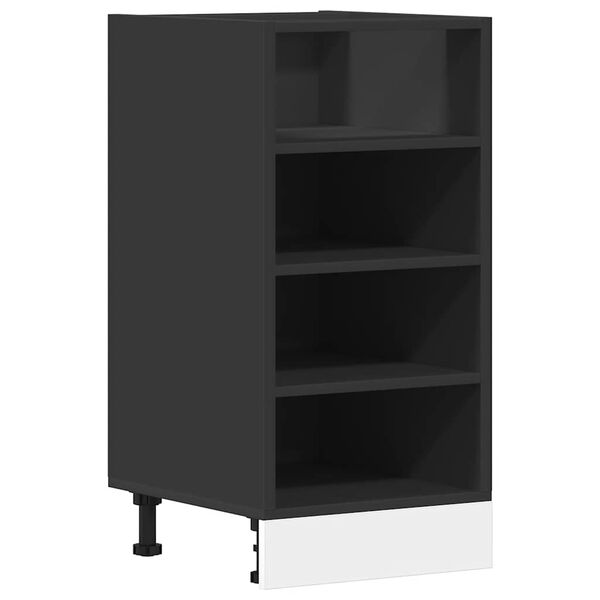 vidaXL Meuble bas "Riga" Noir 40 x 44,5 x 81,5 cm Bois d'ing&eacute;nierie