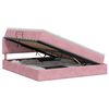 vidaXL Lit de rangement LED avec matelas Rose 180 x 200 cm Velours