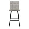 vidaXL Tabourets de bar lot de 2 gris clair velours