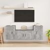 vidaXL Ensemble de meubles TV 3 pcs Gris b&eacute;ton Bois d'ing&eacute;nierie