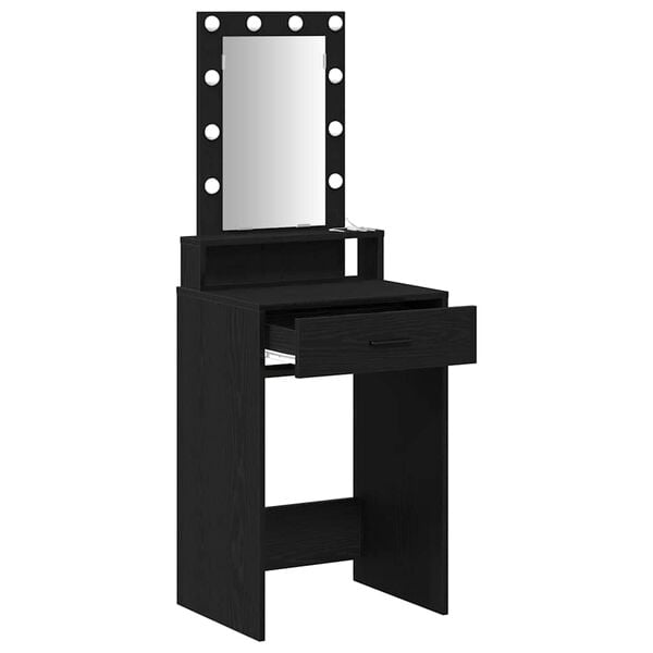 vidaXL Table de Toilette Noir 50 x 41 x 140 cm Bois d'ingénierie