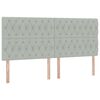 vidaXL Lit avec rangement et matelas Gris clair 200 x 200 cm Velours