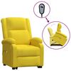 vidaXL Fauteuil de massage Jaune clair Tissu
