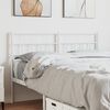 vidaXL T&ecirc;te de lit de remplacement m&eacute;tal blanc 120 cm