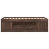 vidaXL Lit de jour avec tiroirs sans matelas ch&ecirc;ne marron 100x200 cm