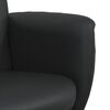vidaXL Fauteuil inclinable avec repose-pied noir similicuir