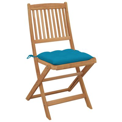 vidaXL Chaises pliables de jardin lot de 6 avec coussins Bois d'acacia