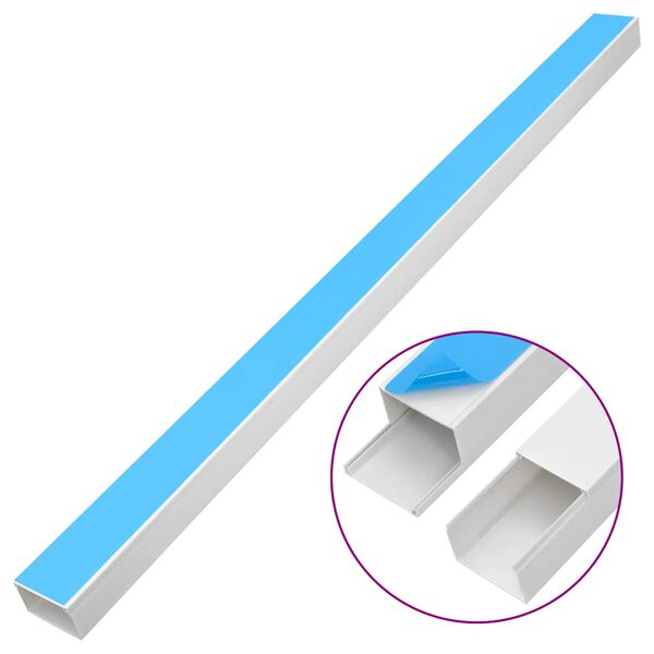 vidaXL Goulotte de c&acirc;ble auto-adh&eacute;sive 100x60 mm 10 m PVC