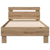 vidaXL Cadre de lit Ch&ecirc;ne artisanal 193 x 95 x 88 cm Bois d'ing&eacute;nierie