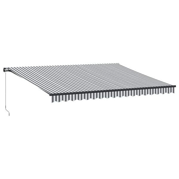 vidaXL Auvent manuel r&eacute;tractable anthracite et blanc 450x300 cm